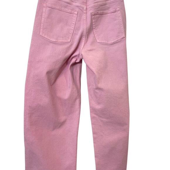 Old Navy sky high wide leg extra hi-rise jeans secret smooth pockets size 8 pink - Picture 2 of 5